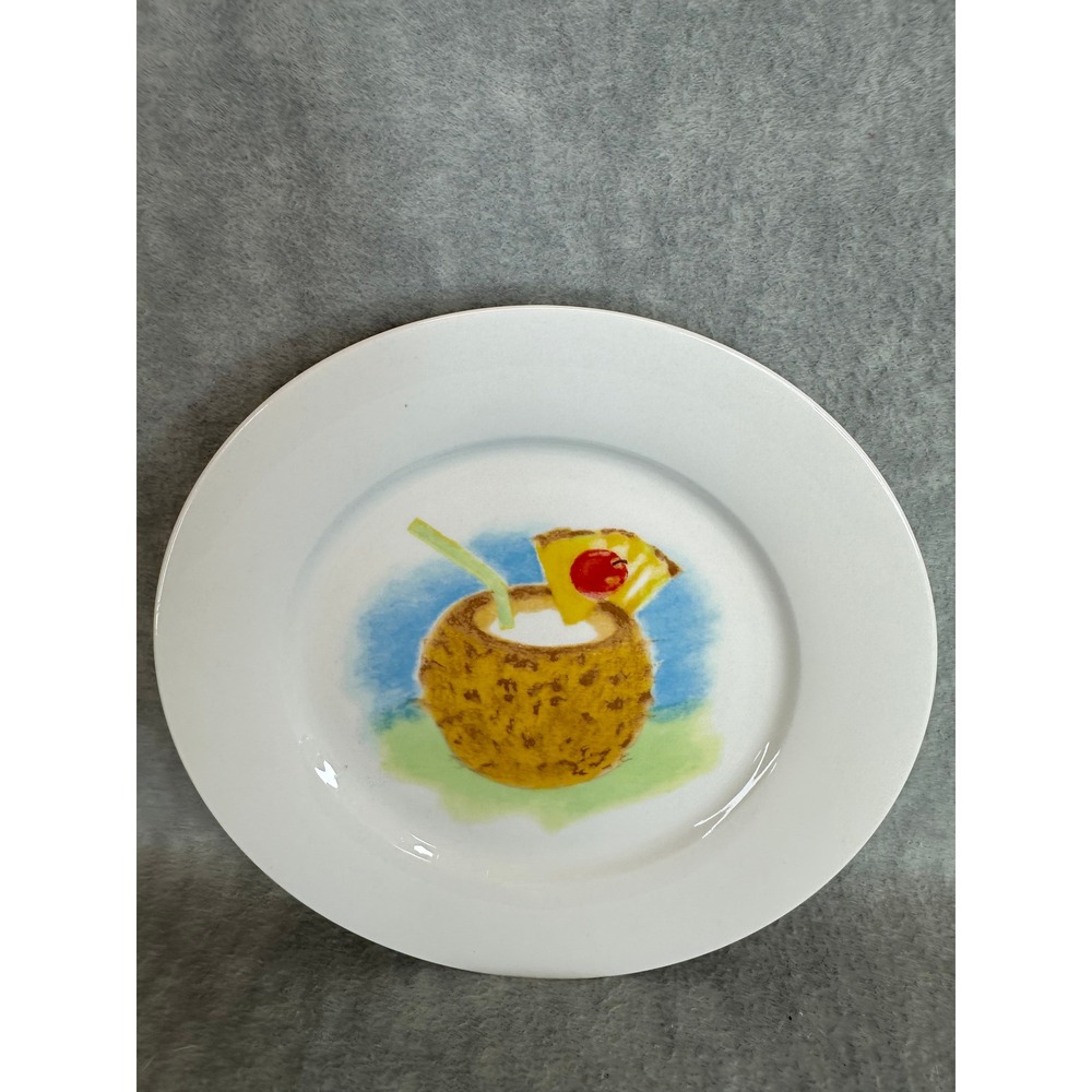 Pina Colada Recipe Decorative Plate Tropical Drink Cocktail Art Kitchen Decor